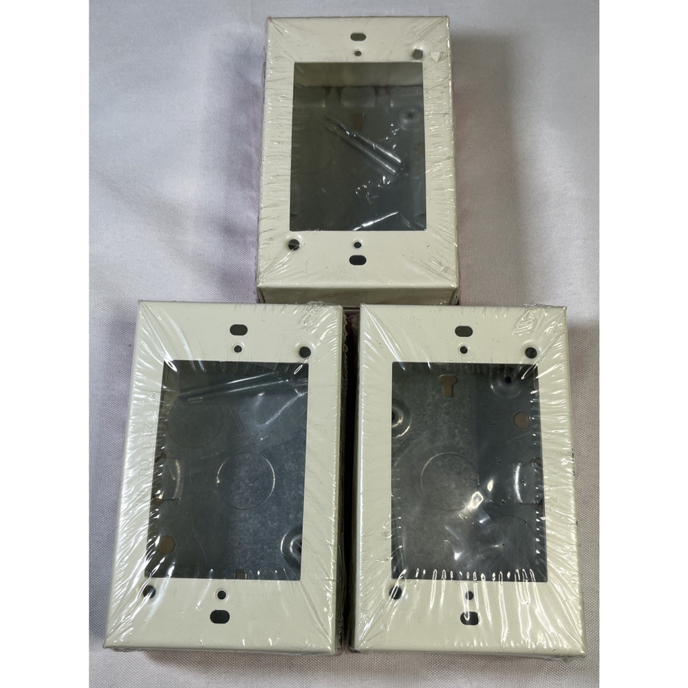 3 PACK Legrand Wiremold V5748 Metal Raceway 1-3/4" Deep 1-Gang Ele IVORY